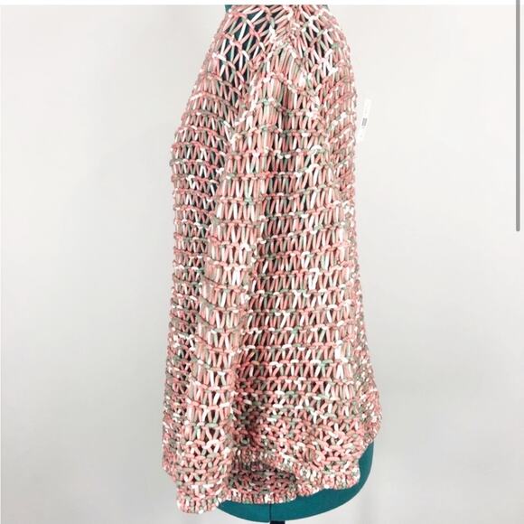 NWT Anthropologie moth open knit pink sweater - Picture 5 of 12